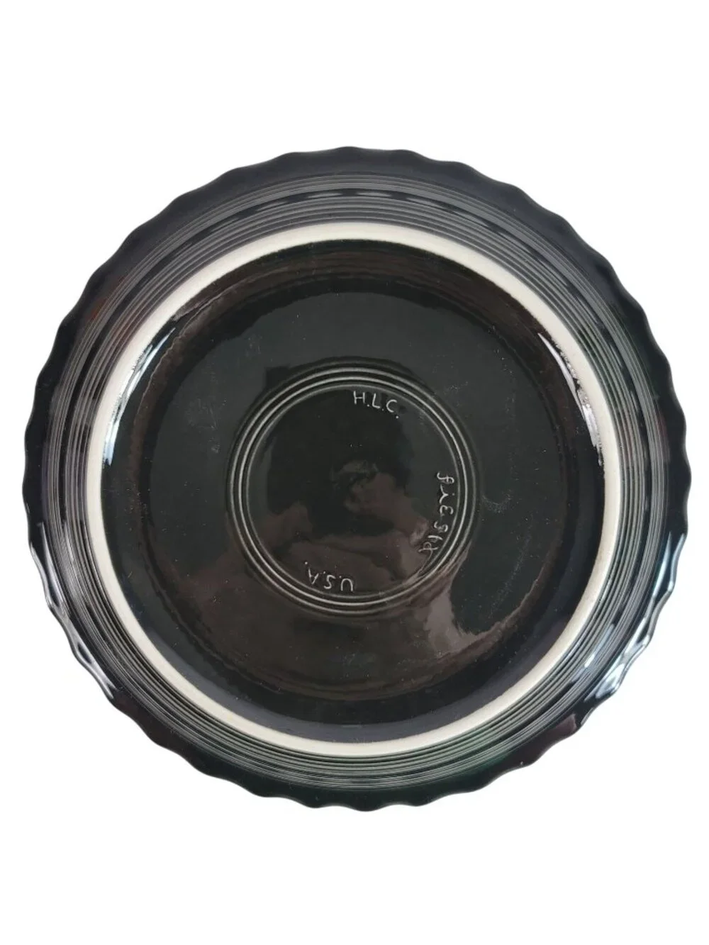 Fiesta Pie Baker Dinnerware Homer Laughlin Black #487 10 1/8